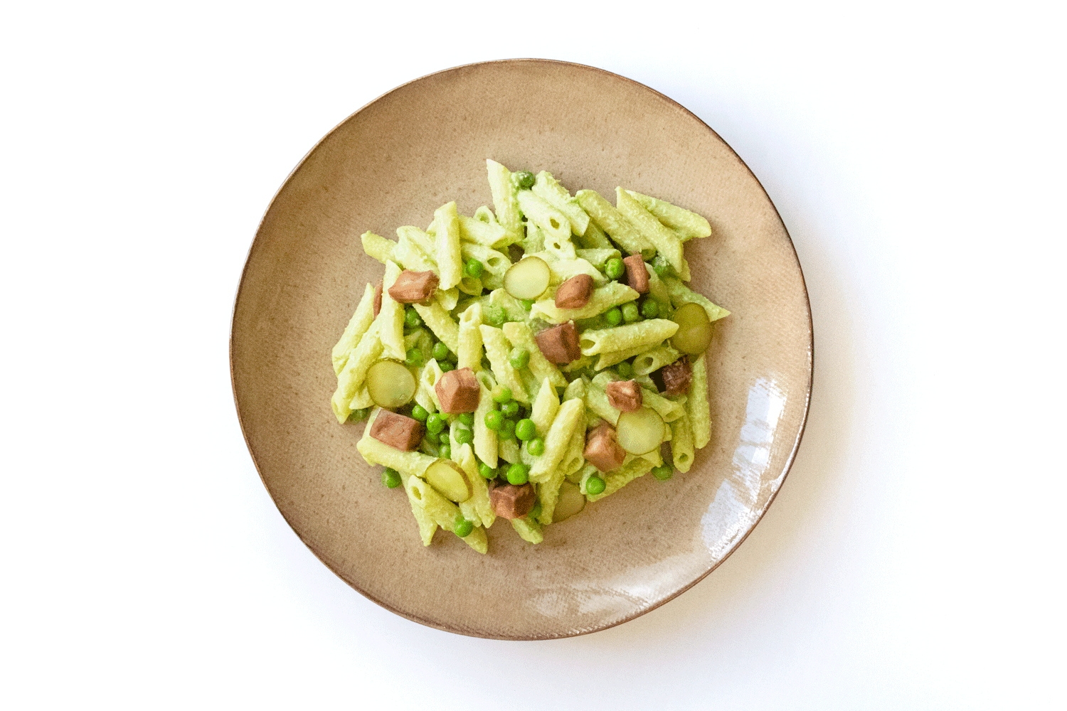 Ensaladilla de pasta y guisantes encurtidos