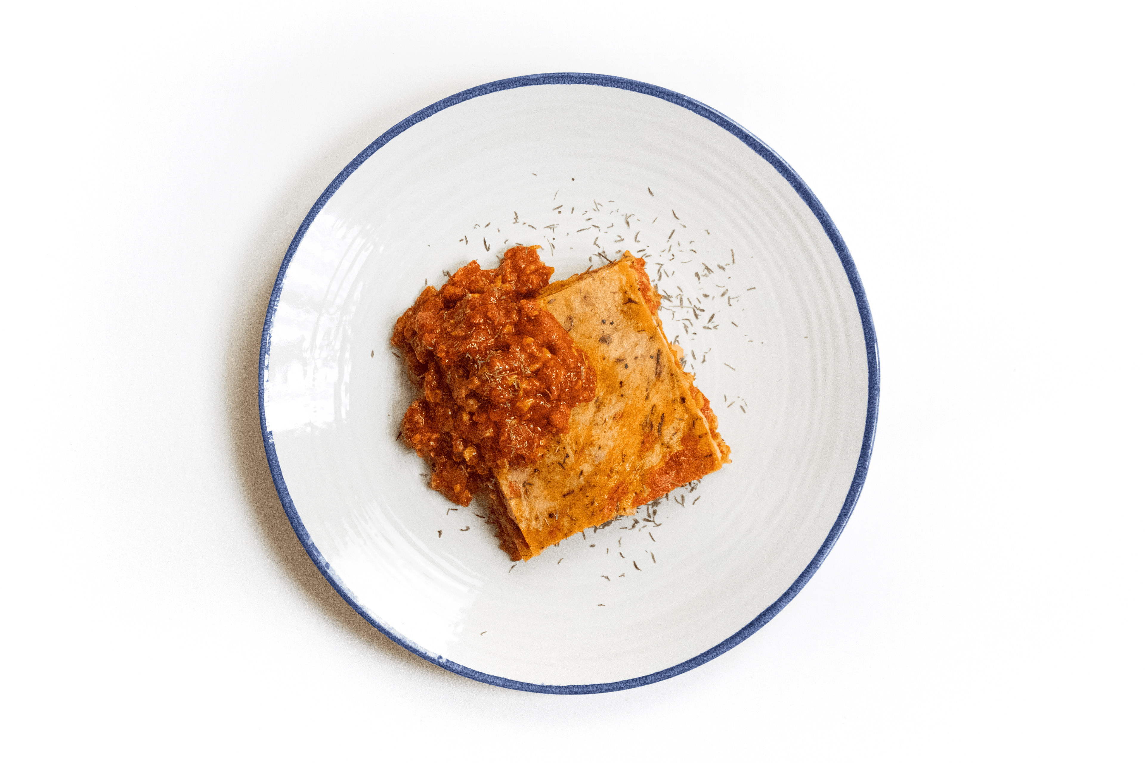 Lasaña con boloñesa de seitan