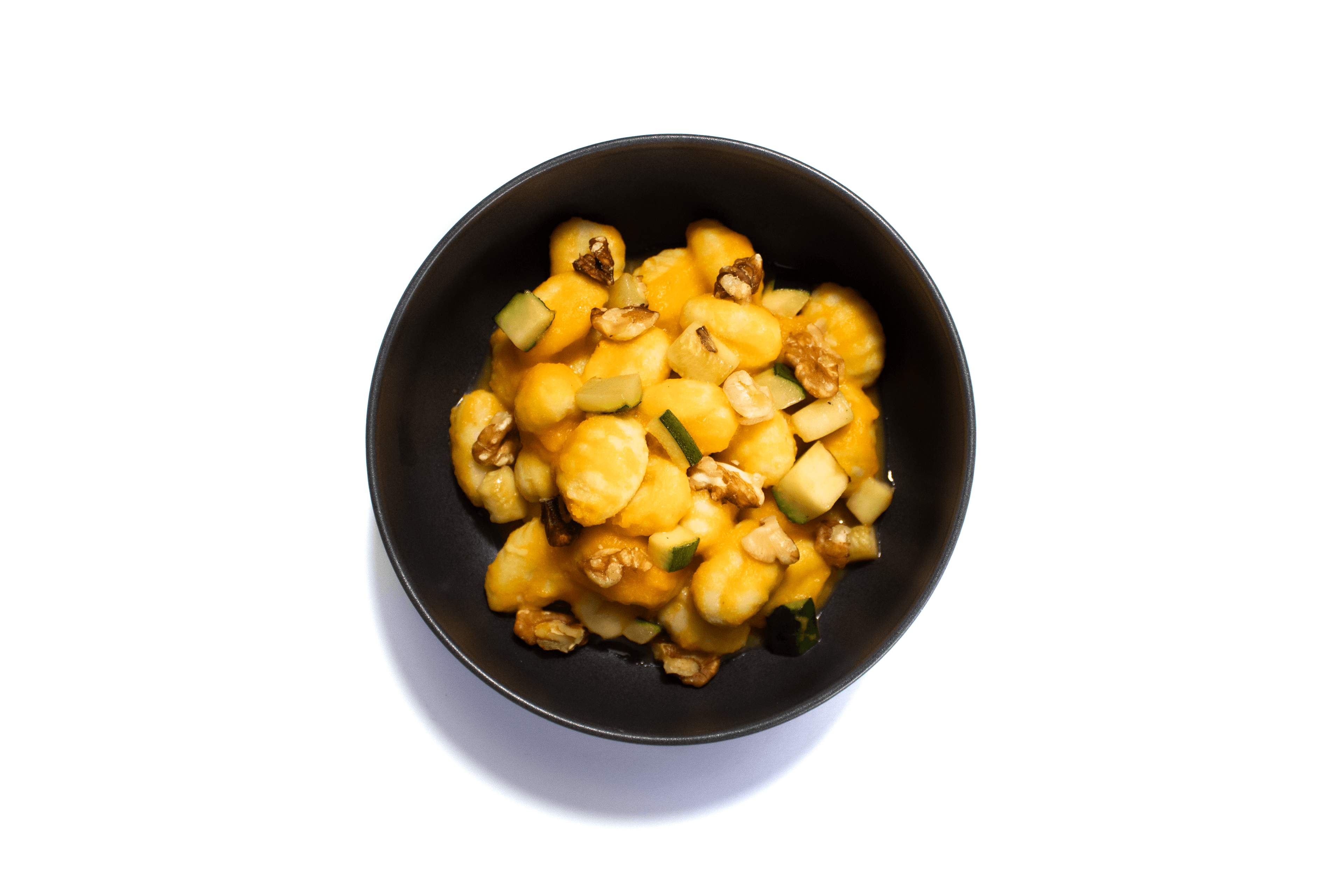 Gnocchi con calabaza salteada