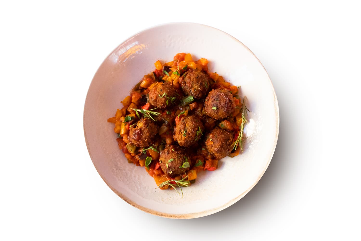 Meatballs in vegetable sauce